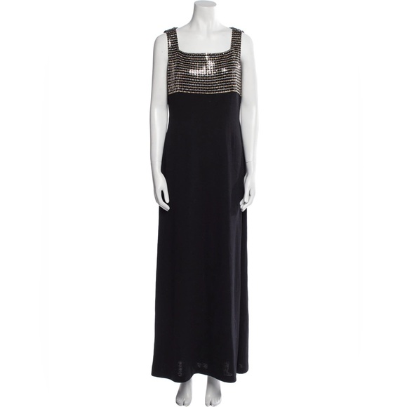 St. John Evening Collection Knot Floral Dress Size 12